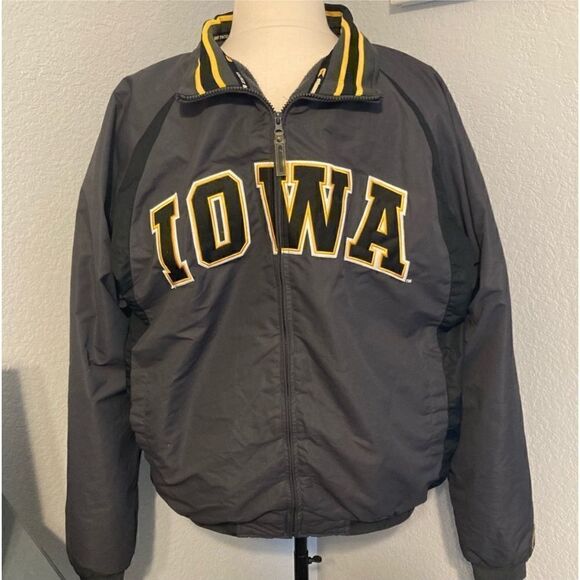 University of Iowa Hawkeyes Gray Coat‎ Colosseum Jacket Fleece lined XL - Picture 1 of 11